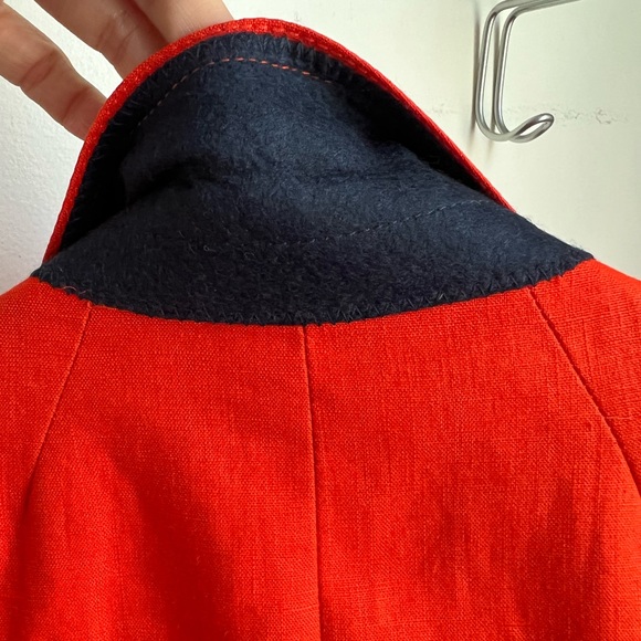 J. Crew Linen Schoolboy Suit Jacket Orange Size 0 - Picture 10 of 10